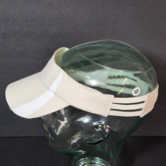 Adidas ClimaCool White & Beige Sports Visor Cap Side Stretch Straps EUC - Picture 6 of 9